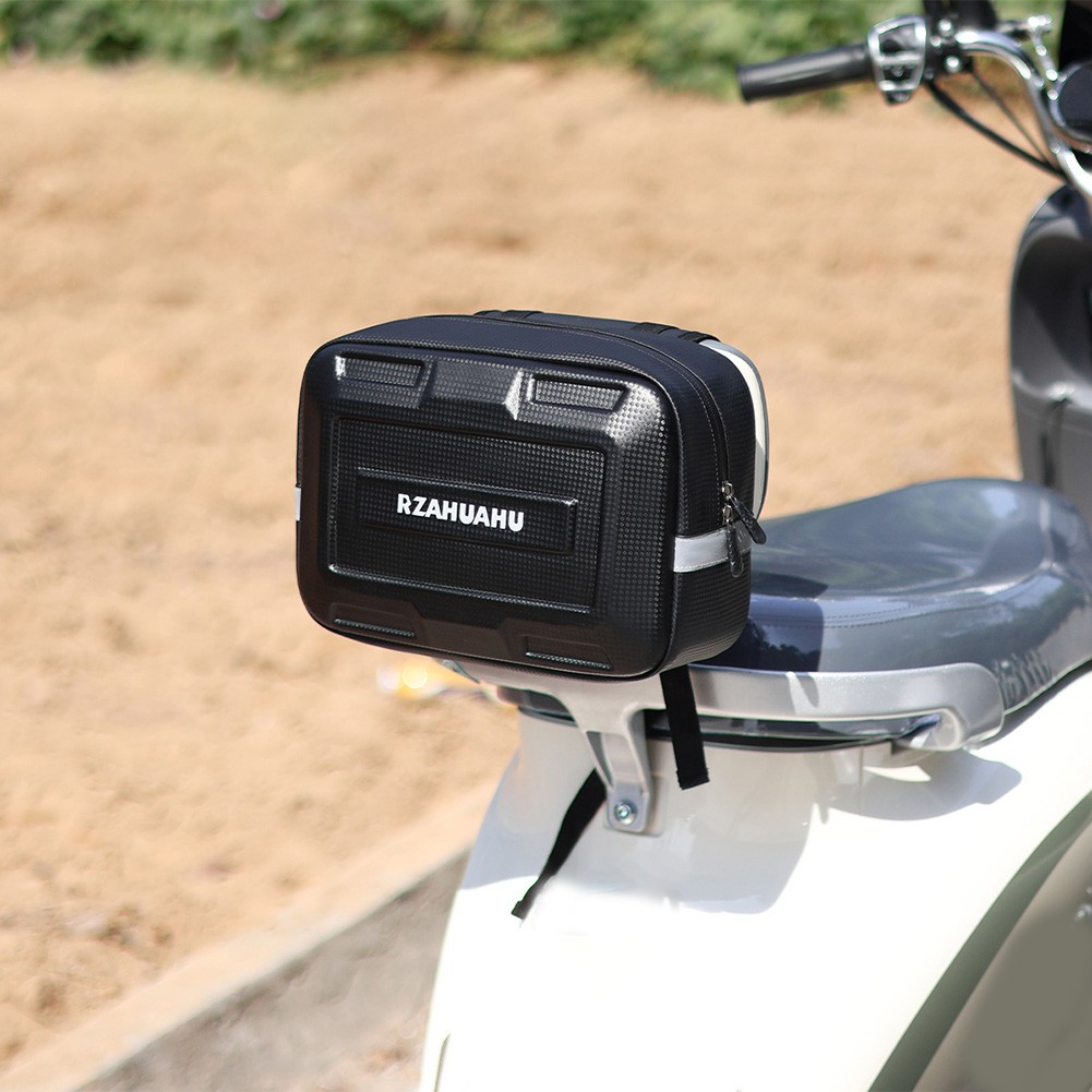 Rooha Motorcycle Bag Rear Seat Bag Waterproof Large Capacity Hanging Bag Storage Bag